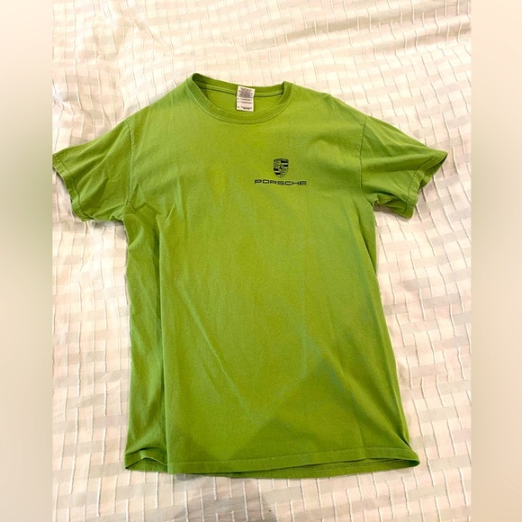 Porsche Lime Green Short Sleeve Tee porscheplatz collectors edition collectible - Picture 1 of 4